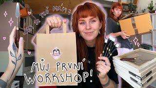 ARTVLOG | Můj první workshop olejomalby! | Eliška Kulíková