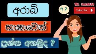 අරාබි භාෂාවෙන් ප්‍රශ්න අහන්නේ කොහොමද ? #arabiclanguage #arabicworld #arabic #slhabibi