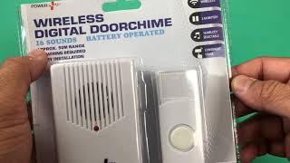 How to setup any wireless digital door bell / Doorchime