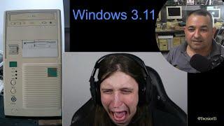 Live com PC de 32 anos Windows 3.11 e Games Antigos