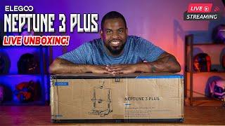 Elegoo Neptune 3 Plus LIVE UNBOXING!!! 9 PM EST