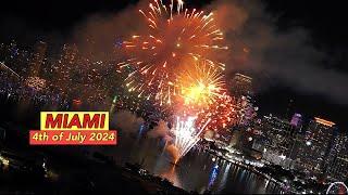 Fireworks 4th of July Bayside Miami. Fl USA 2024