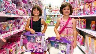 Twins Go Shopping at GIANT Toy Store!