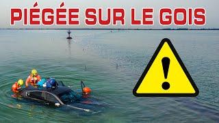 Un véhicule piégé sur le passage du Gois (2023)