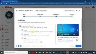 Cara Upload Video ke youtube dengan Visibitas Tidak Publik