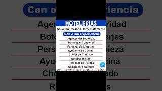 Ofertas de empleo en hoteleria sin experiencia / Busco trabajo