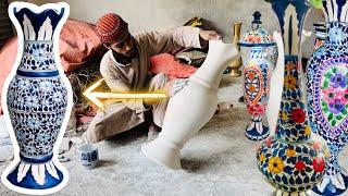 Traditional Blue Pottery Painting | Asian Anceint Craft | Incredible Handmade Paint | Work Planet