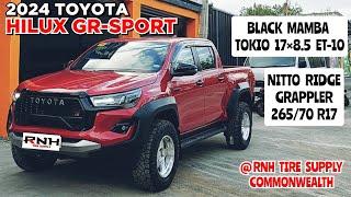 Black Mamba Tokio 17" with Nitto Ridge Grappler 265x70 R17 on this 2024 Toyota Hilux GR-Sport