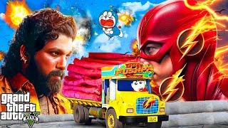 Flash Shinchan VsPushpa Titan Epic Fight To Save World Franklin &Shinchan In GTA 5 Telugu