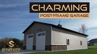 30x48 Post-Frame Garage Overview (Charming Exterior) | Elma, NY