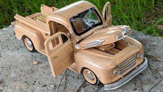 Wood Car - Ford F1 (1948) Pickup Truck - Awesome Woodcraft