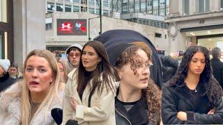 Boxing Day London Walking Tour || Busy London Street Walk 