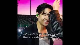 Taehyung can't take his eyes off little Child actor 