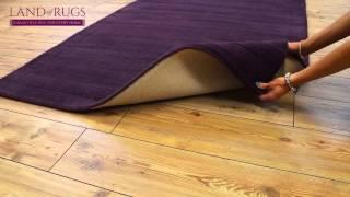 Purple SM Large Wool Plain Rug