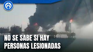 Explota plataforma marina de PEMEX en Campeche