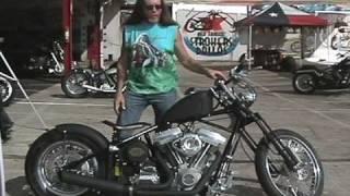 Rick Fairless  talks Brass Balls  Model 1 Motorcycle at Strokers in Dallas