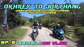 Ep. 3, RAMAILO VLOG, Okhrey to Jorthang with Sikkimese motovloggers  Amazing Drone Shots Fun Vlog