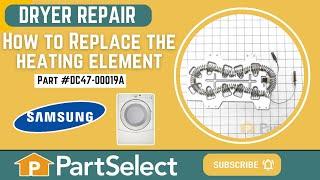Samsung Dryer Repair - How to Replace the Heating Element (Samsung Part # DC47-00019A)