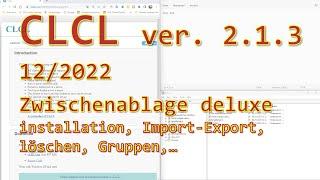 CLCL Clipboard ver.2.1.3 Zwischenablage 2022 update Tips und Tricks CLCL shortcuts