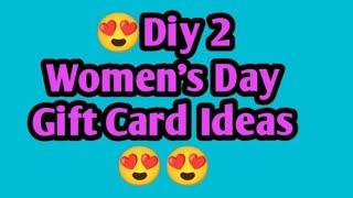 Diy 2 Easy Simple Women's Day Gift Card Ideas/ Women's Day Card Making at Home/Gift for Mom/Video