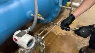 Venturi flow meter - rodding out a mostly plugged pressure tap