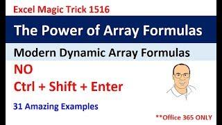 Comprehensive Excel Dynamic Array Formula Lesson: The Power of Array Formulas (EMT 1516)