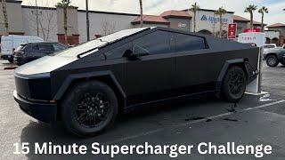 15 Minute Cybertruck Supercharger Challenge | Craig Road V3 250kW