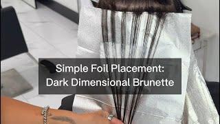 How to Create a Dark Dimensional Brunette Balayage using Simple Placement