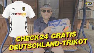 CHECK24 Gratis Deutschland Fußball Trikot EM 2024 | unboxing + Test + Outtake 