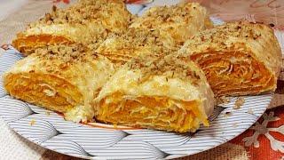 Lavash rolls with PUMPKIN and nuts oriental style. Now you will always buy pumpkin