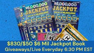 LIVE$50 $6 Million Jackpot Full Book! Michigan Claimer Come!