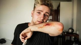 Exploring With Josh Crashes Motorcycle!