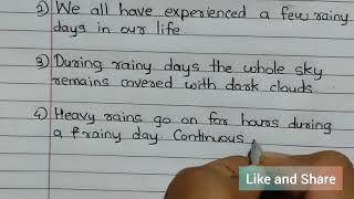 10 Lines on Rainy days essay in english || Rainy Days Essay || GSV Education