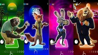 Tiles Hop EDM Rush - Sloth Blitz vs Nick Wild vs Bonnie Hopps vs Buffalo