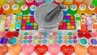 Satisfying Video How To Make Soda Slime Mixing Heart Eyeshadow Glitter Makeup Cosmetics ASMR #10