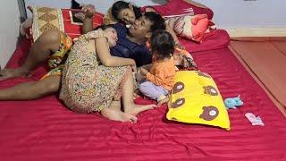 Husband sweet with wife and will play with children looks very happy