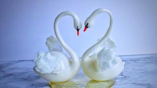 Blown sugar swans tutorial