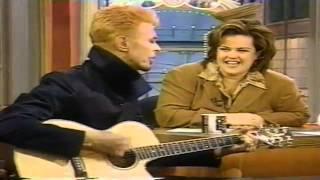 David Bowie and Iman on Rosie O Donnell Show. 1997.