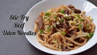 EASY JAPANESE STIR-FRY BEEF UDON NOODLES