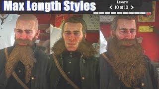 Red Dead Redemption 2 - All Max Length Beard & Hairstyles (PS4 Pro)