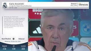 Real Madrid vs Villareal - English Dub Pre-Match Press Conference - Carlo Ancelotti La Liga 2024