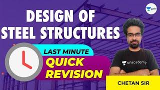 Last Minute Quick Revision | Design of Steel Structures  | Chetan Saxena