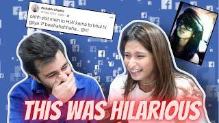 REACTING TO OUR OLD FB POSTS! *HILARIOUS*| ft unnati