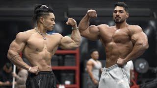 I Battle Andrei Deiu In Chest Competition & Trains Me In 3D Gains Workout