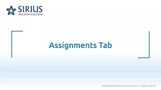 Sirius Online - Making Assignments