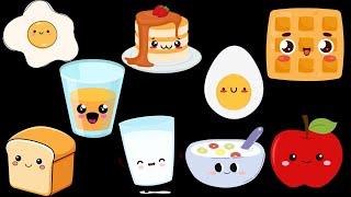 Breakfast Buddies! High Contrast Sensory Adventure Yum!  | 10 Min Sensory Video for Babies