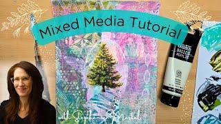 Mixed Media Tutorial: Holiday Tree