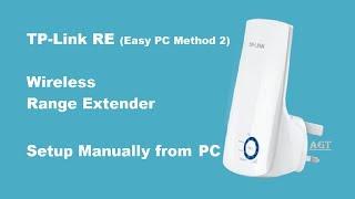 TP-Link RE wireless range extender full Setup manually from pc
