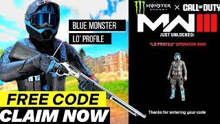 How To Get Free Blue Monster Energy Operator Skin Free CODE - Modern Warfare 3