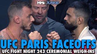 UFC Fight Night 243 Full Fight Card Faceoffs from Paris | Ceremonial Weigh-Ins